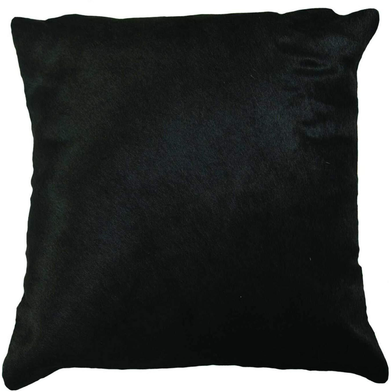 HomeRoots Cowhide, Microsuede, Polyfill 18  X 18  X 5  Black Cowhide Pillow