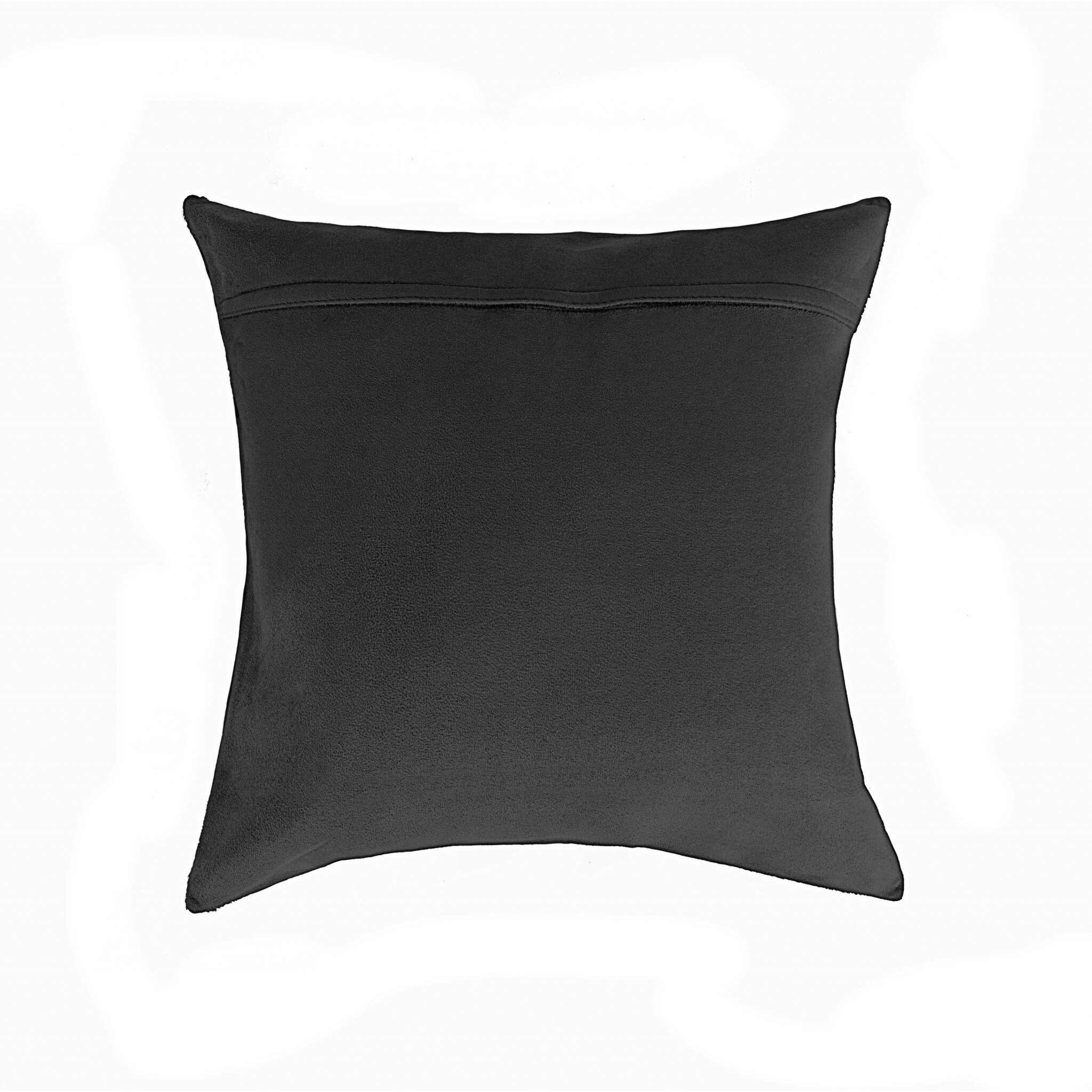 HomeRoots Salt & Pepper/Black & White Cowhide, Microsuede, Polyfill 18  X 18  X 5  Salt and Pepper Black and White Cowhide Pillow