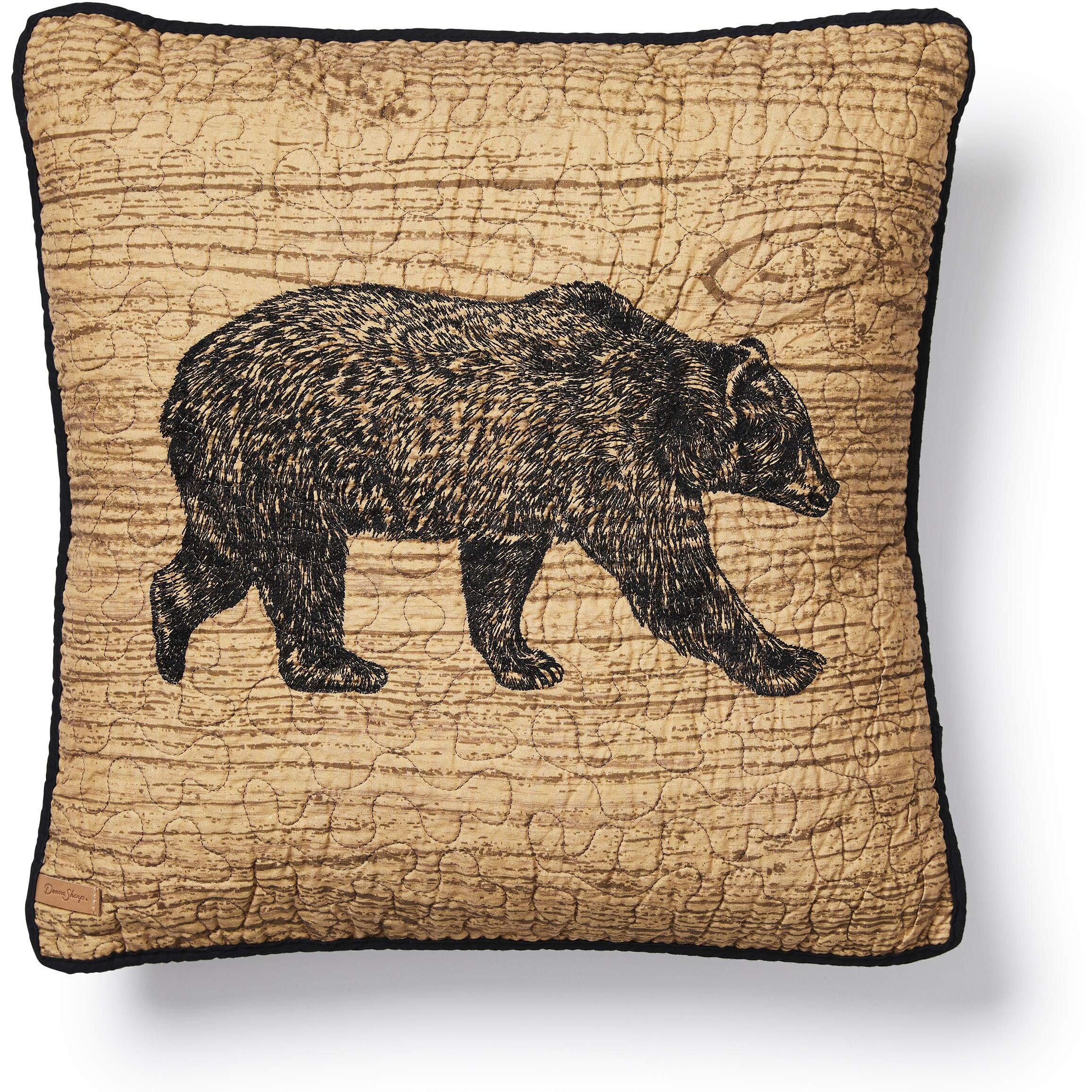 Donna Sharp Thro Pillo - Oakland Lodge Decorative Thro Pillo ith Bear Print - Square