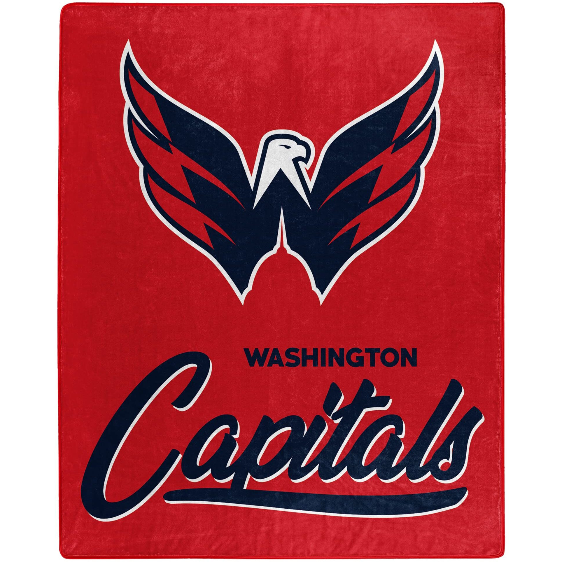 Northest NHL Washington Capitals Unisex-Adult Raschel Thro Blanket, 50  x 60 , Signature