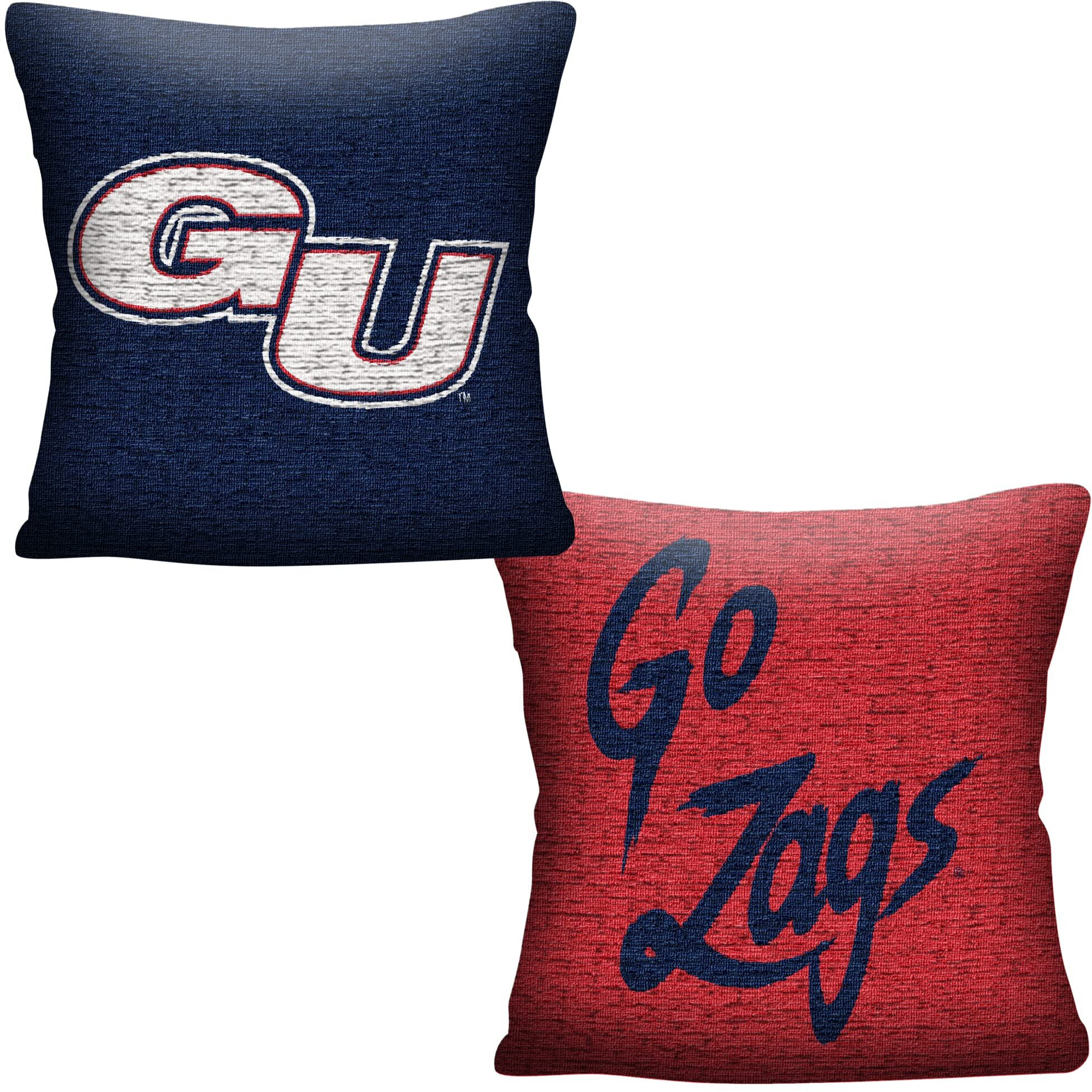 The Northest Company NCAA Gonzaga Bulldogs Double Sided Woven Jacquard Pillo, 20  x 20 , Invert