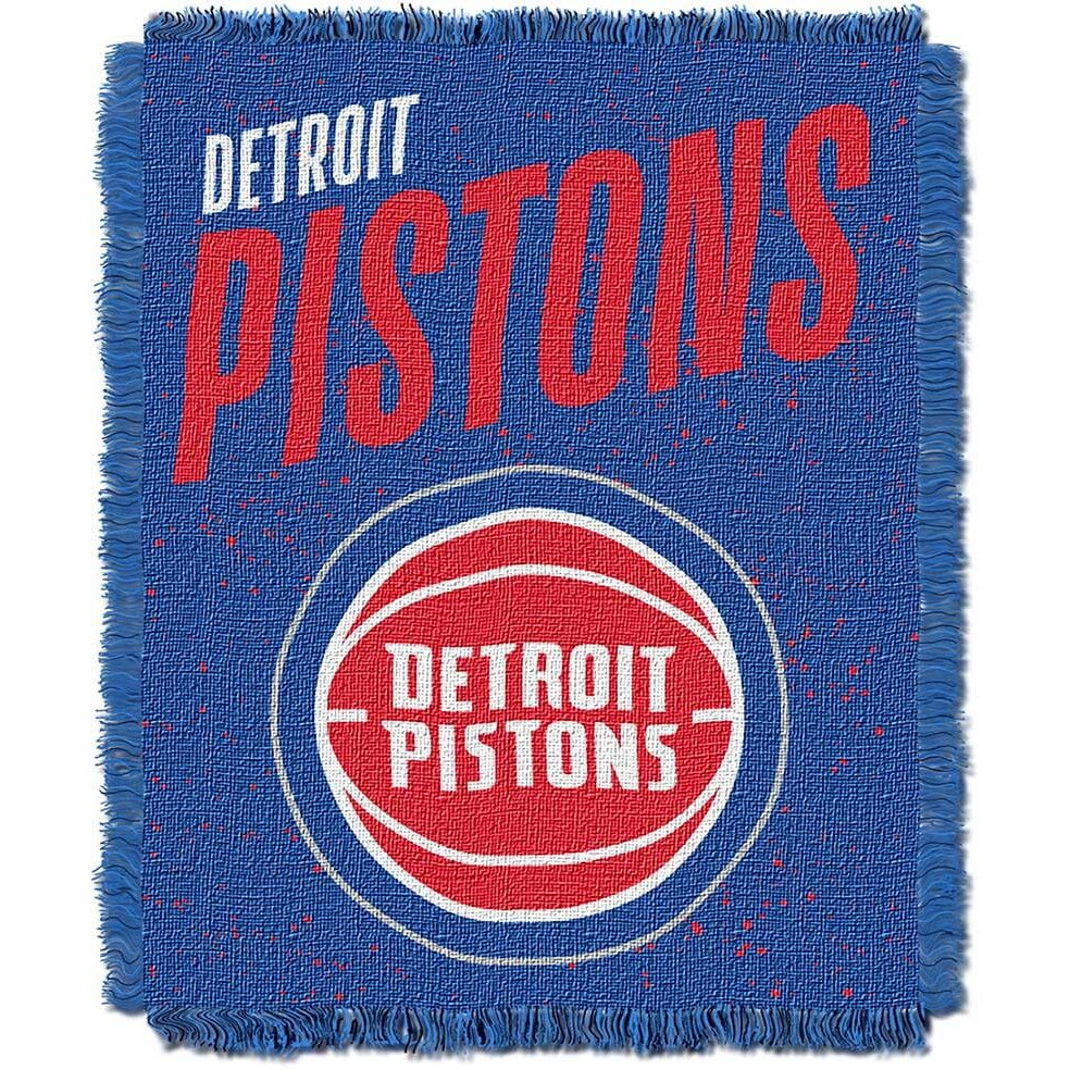 Pistons OFFICIAL NBA  Headliner  Woven Jacquard Throw Blanket