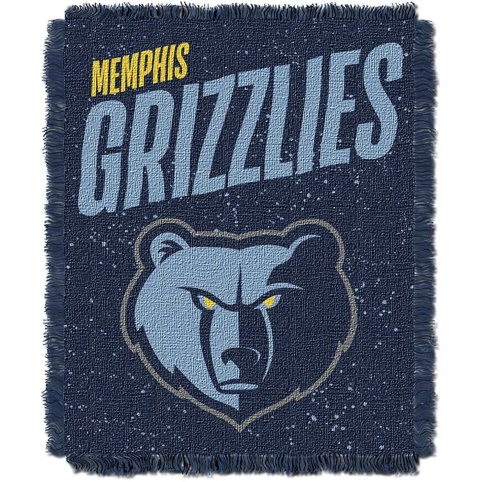 Grizzlies OFFICIAL NBA  Headliner  Woven Jacquard Thro Blanket