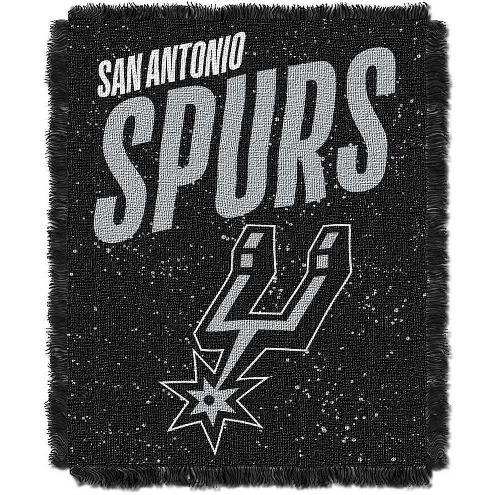 Spurs OFFICIAL NBA  Headliner  Woven Jacquard Throw Blanket