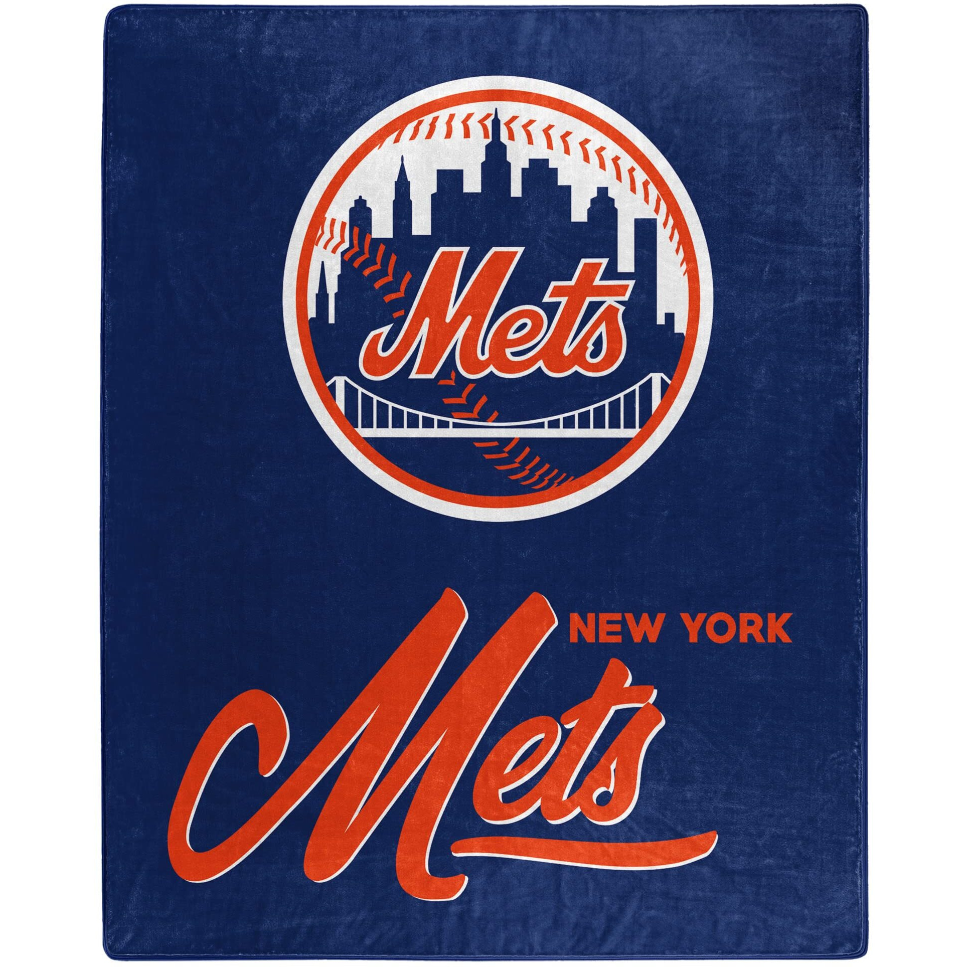 The Northest Company MLB Mets Signature Thro Blanket, 50  x 60  , Team Colors