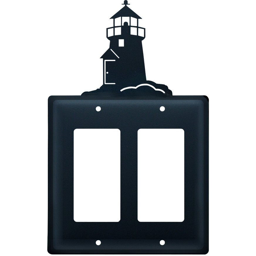 Village Wrought Iron Lighthouse Double GFCI Cover