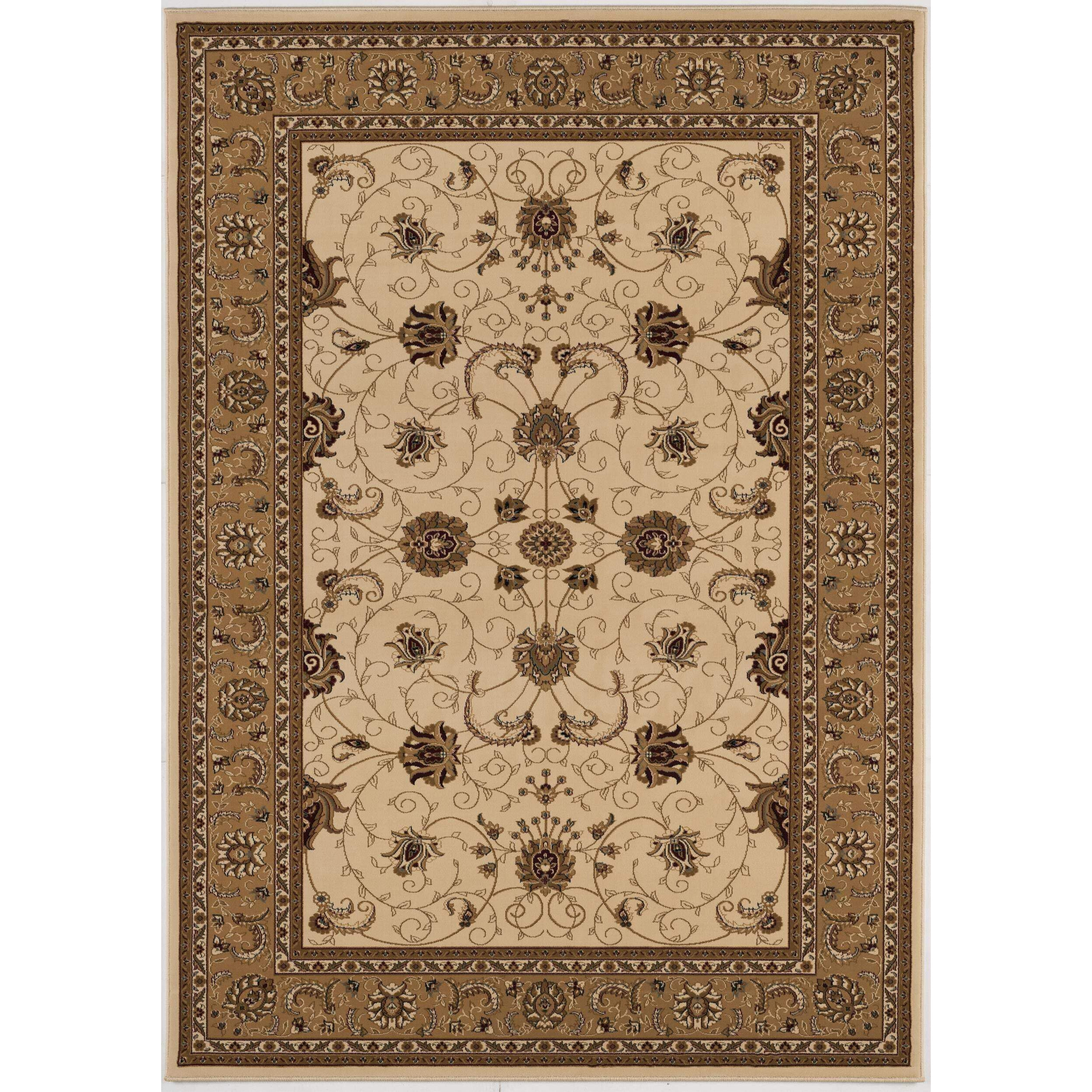 HomeRoots 528836 10 x 13 in. Oriental Non Skid Area Rug Cream