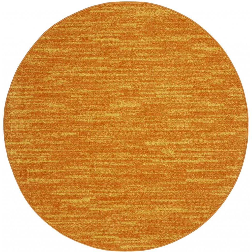 HomeRoots 479856 4 x 4 ft. Sunburst Non Skid Indoor & Outdoor Round Area Rug