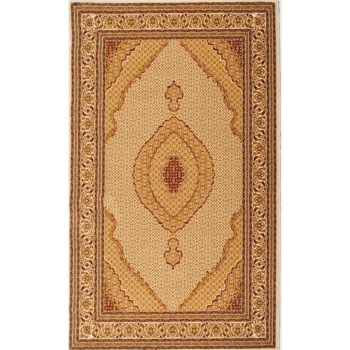 HomeRoots 487607 3 x 13 ft. Cream Oriental Power Loom Stain Resistant Rectangle Area Rug