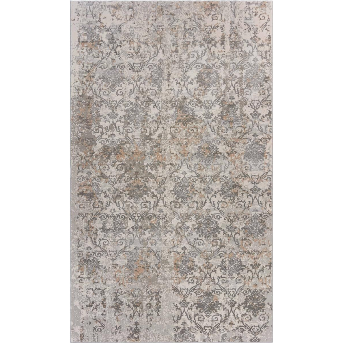 HomeRoots 515988 10 x 14 ft. Cream Abstract Distressed Rectangle Traditional Area Rug