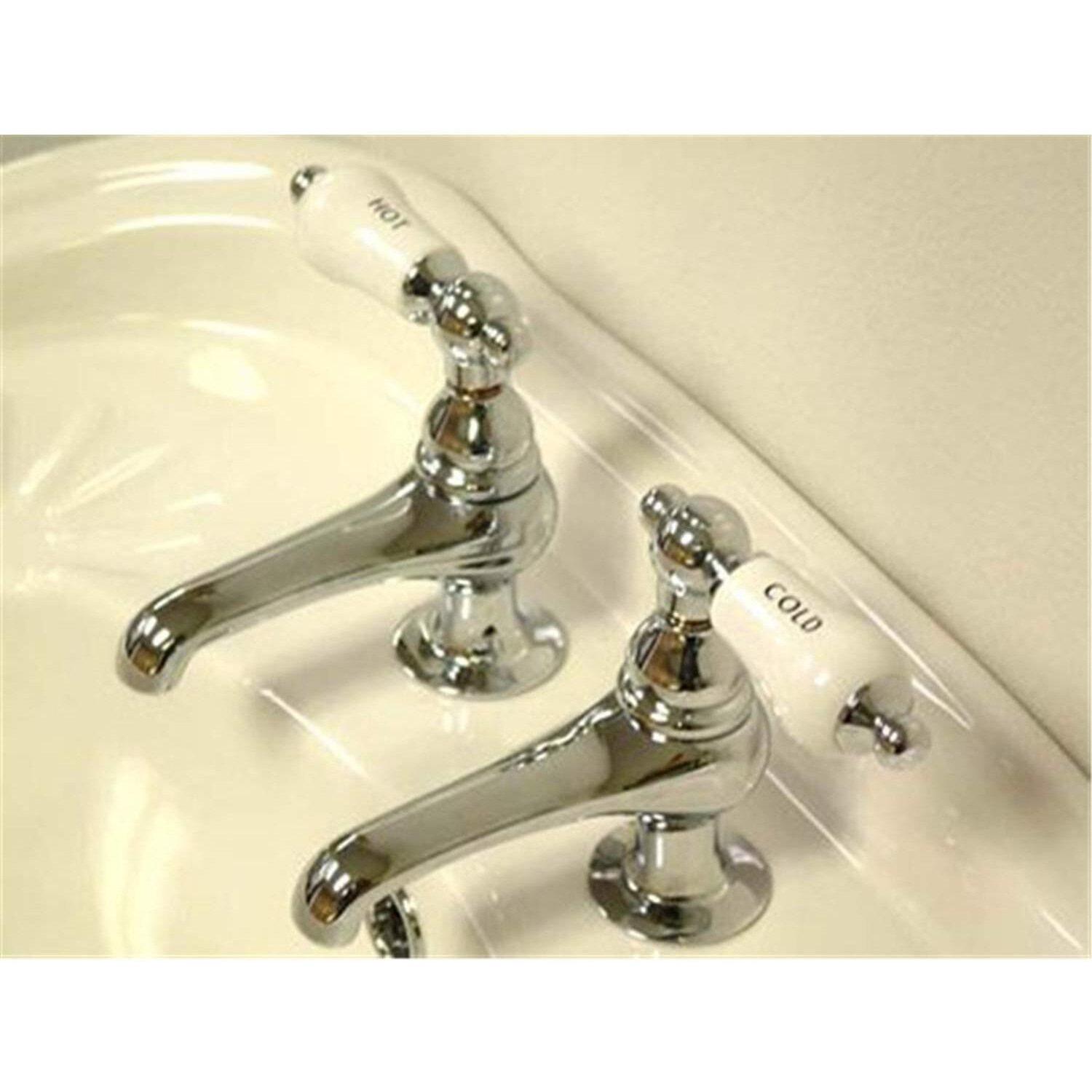 Kingston Brass Restoration Twin Handle Basin Faucet Set