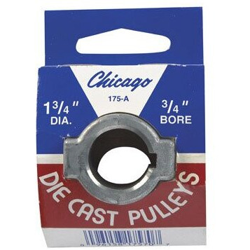 Chicago Die Cast 1 3/4 in. Dia. Zinc Single V Grooved Pulley