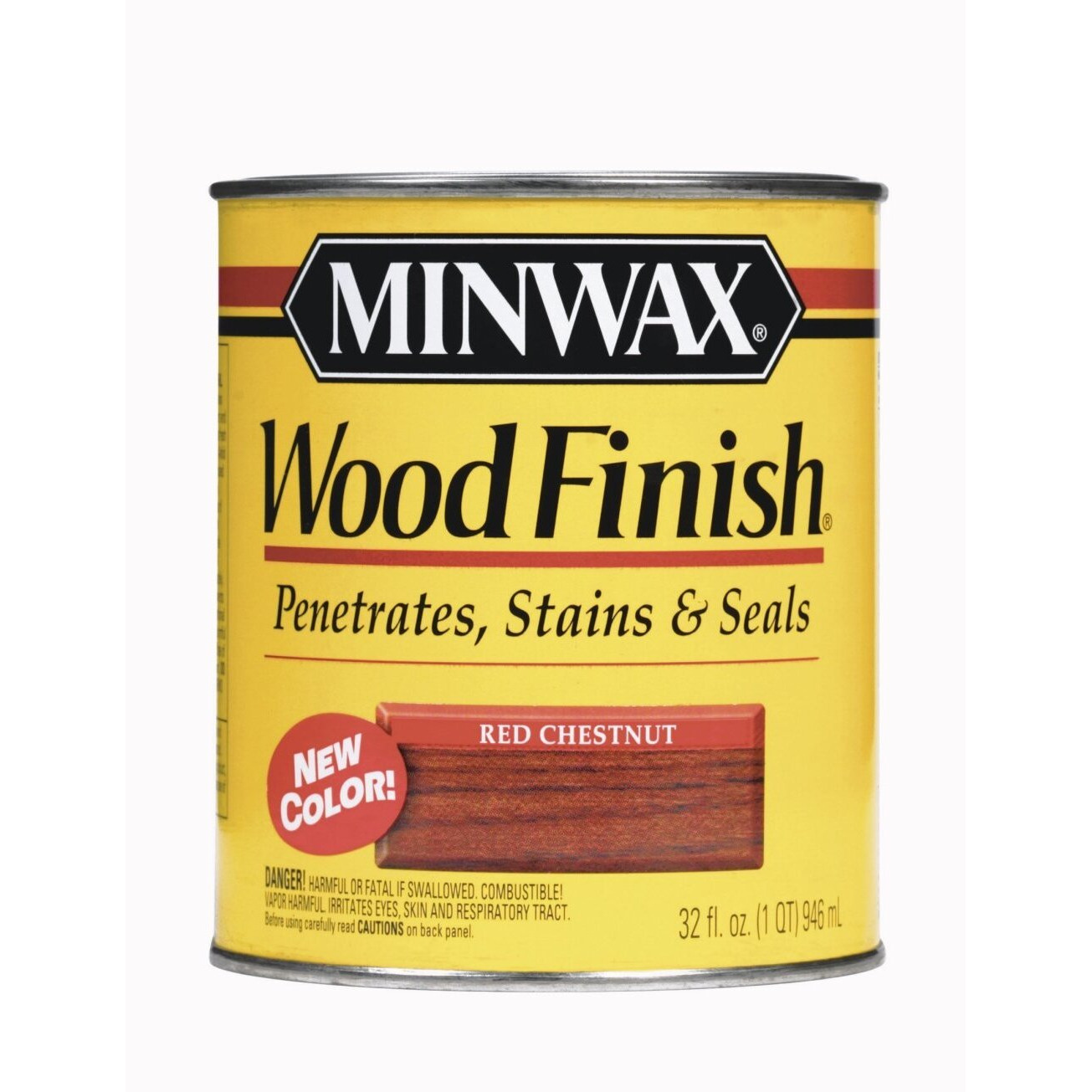 Minwax Wood Finish Semi-Transparent Red Chestnut Oil-Based Oil Wood Stain 1 qt.