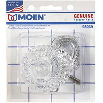 Moen Chateau Tear Drop Acrylic Clear Single Tub and Shower Handle