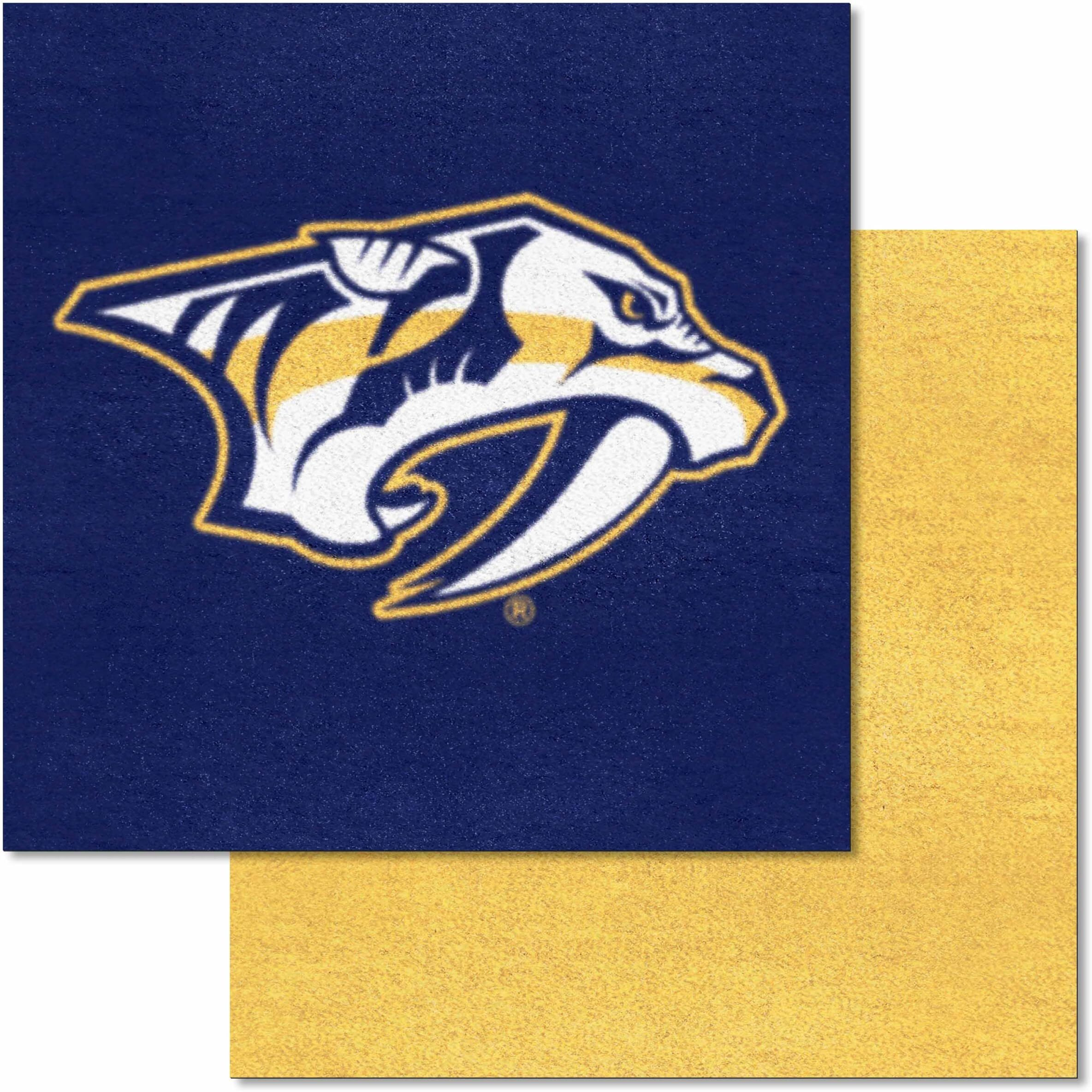 FANMATS 10686 Nashville Predators Team Carpet Tiles - 45 Sq Ft.