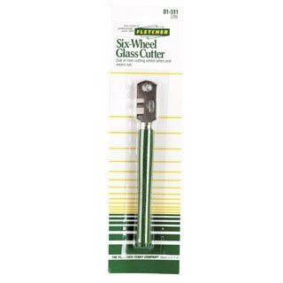 Fletcher Six-Wheel 4 in. Fixed Blade Glass Cutter Green 1 pk