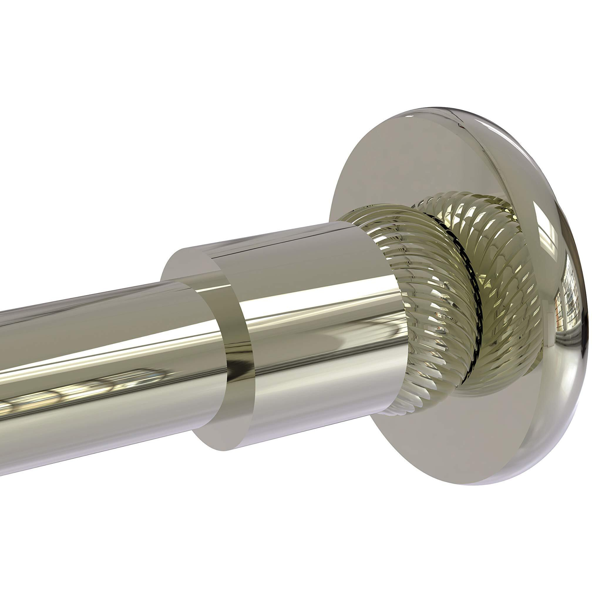 Allied Brass 1099T Curtain Shower Rod Bracket, Polished Nickel