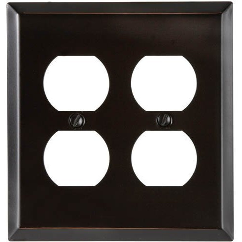 Amerelle 163DDDB Traditional Steel Wallplate with 2 Duplex Outlet, Aged Bronze by Amerelle