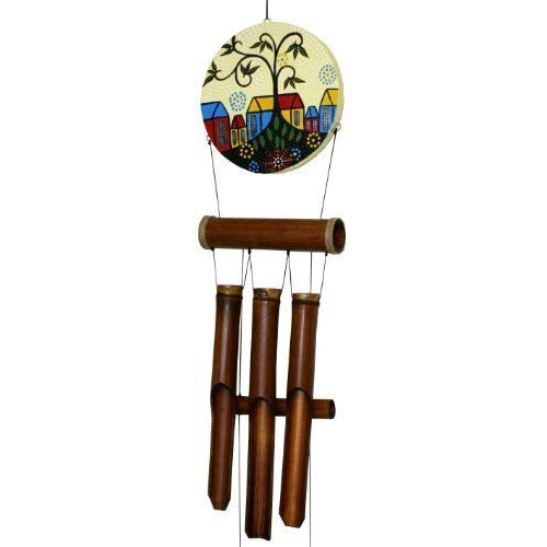 Cohasset 294H Village Dots Harmony Bamboo Wind Chime wind noisemakers --PEWT43 65234R3FA492308