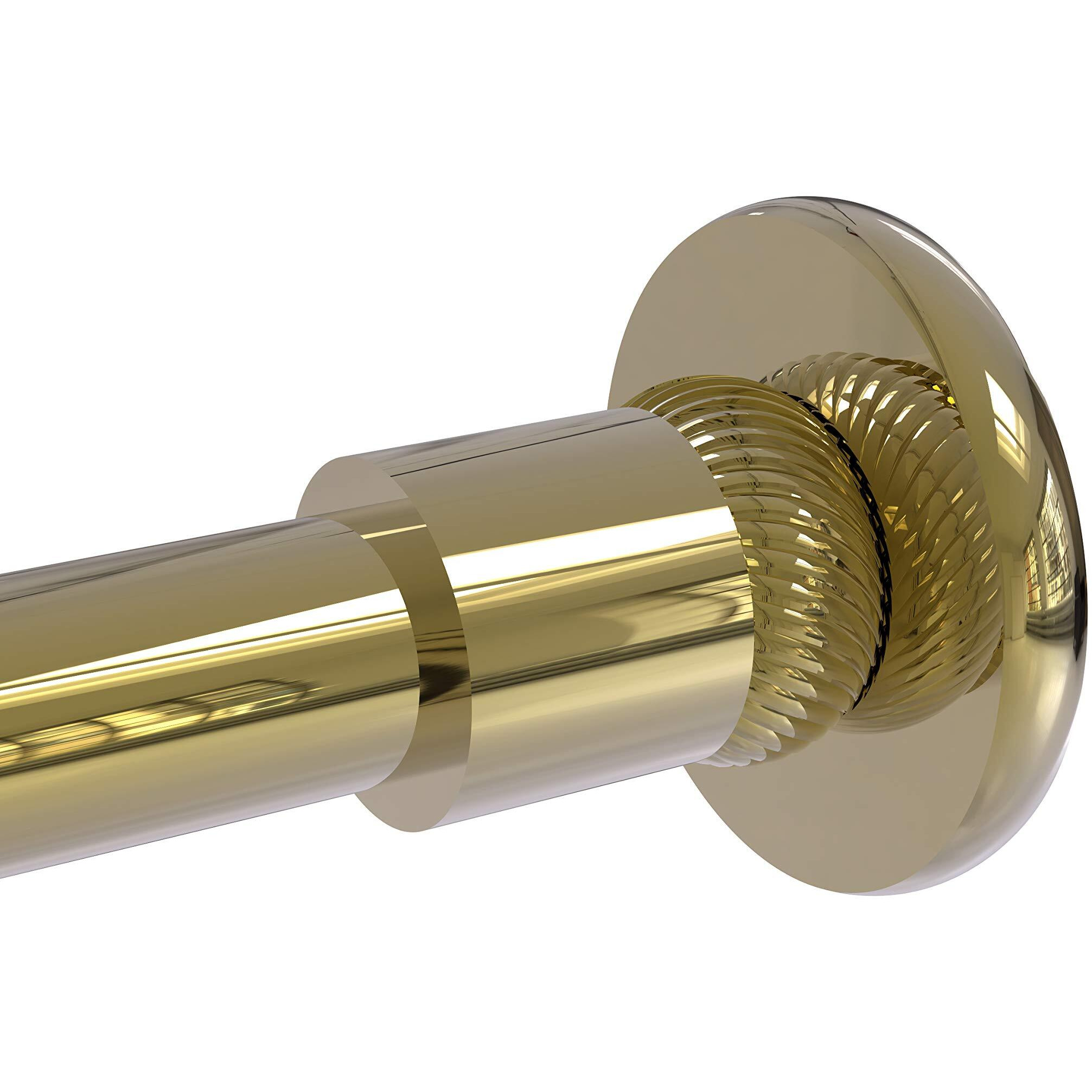 Allied Brass 1099T Curtain Shower Rod Bracket, Unlacquered Brass