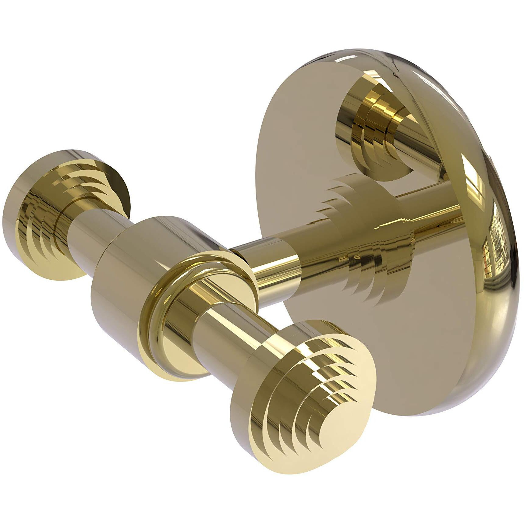 Allied Brass SB-22 Southbeach Collection Double Robe Hook, Unlacquered Brass