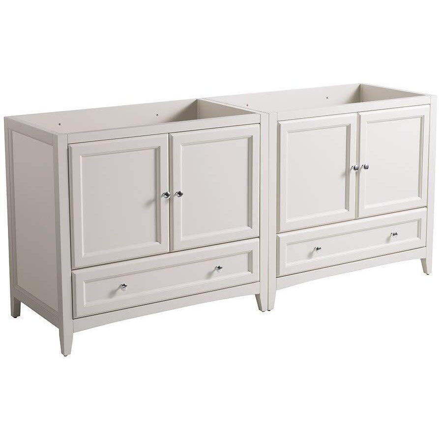 Fresca Oxford 71  Antique White Traditional Double Sink Bathroom Cabinets - Cabinet Only (Sink Not Included)