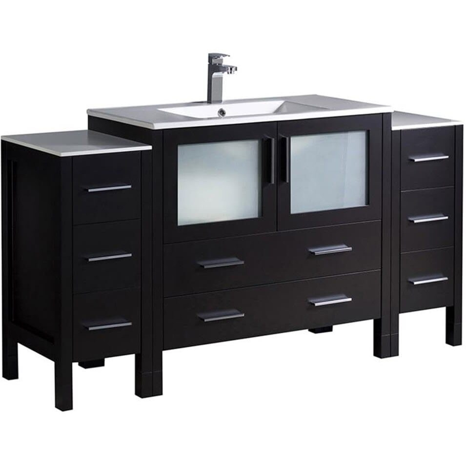 Fresca Torino 60  Espresso Modern Bathroom Cabinets w/Integrated Sink