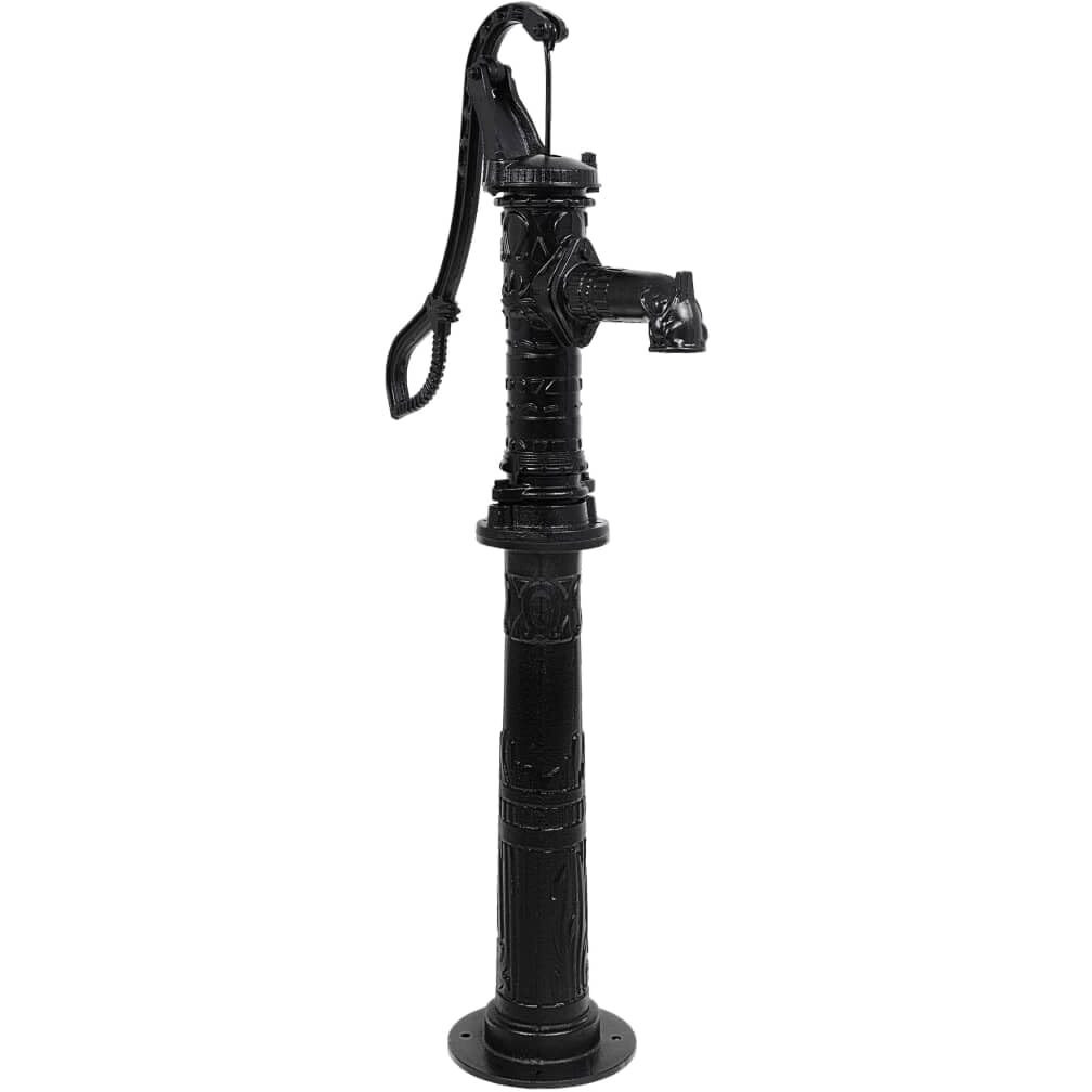 vidaXL Hand Water Pump, Pitcher Pump ith Stand, Water Well Pump, Manual Water Pump for Outdoor Garden Pond Backyard, Green Cast Iron 23' Deep