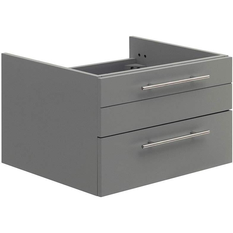 Fresca Lucera 24  Gray Wall Hung Undermount Sink Modern Bathroom Cabinet - Cabinet Only (Sink Not Included)