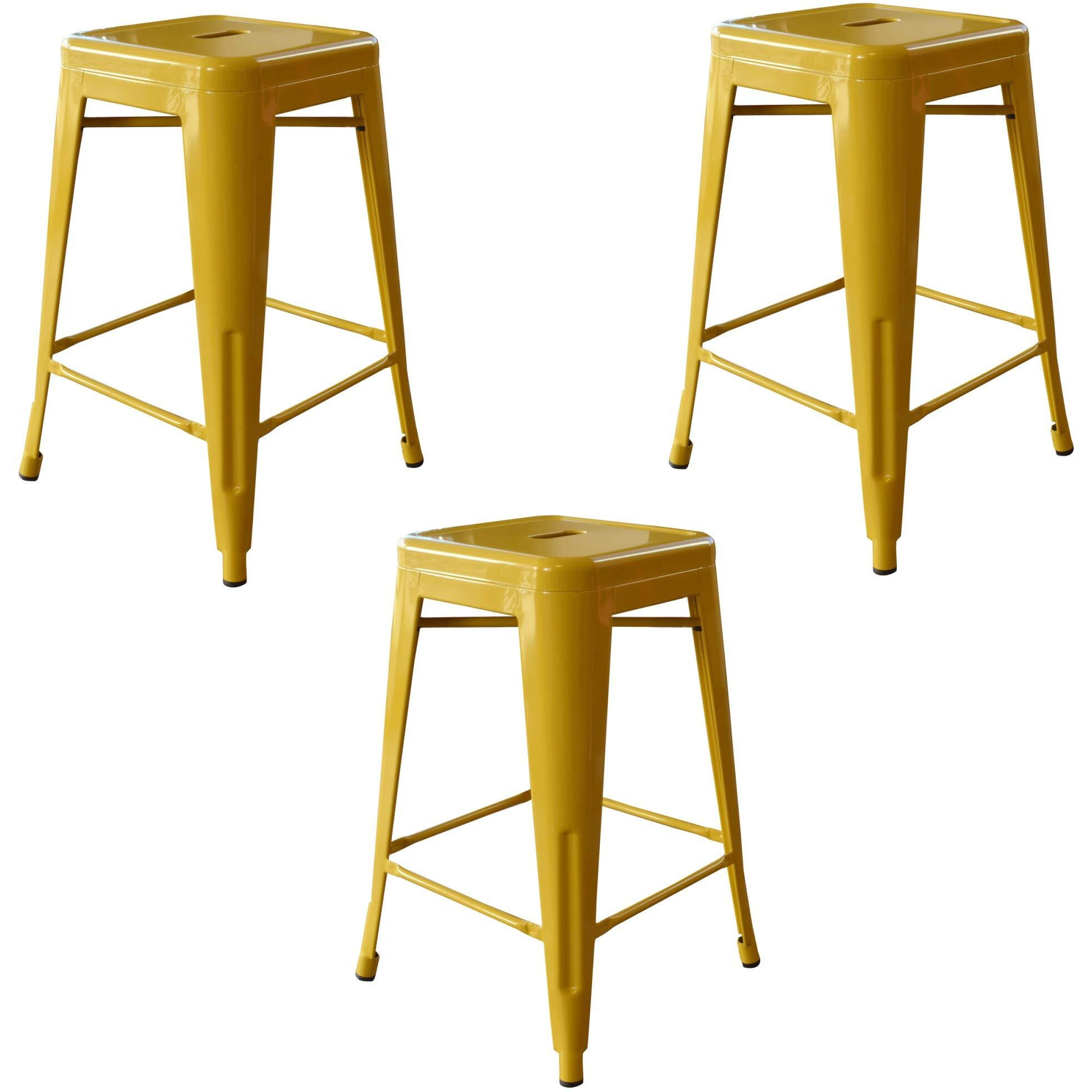 Buffalo Tools BS24GOLD3 3Pc 24In Metal Gold Stool