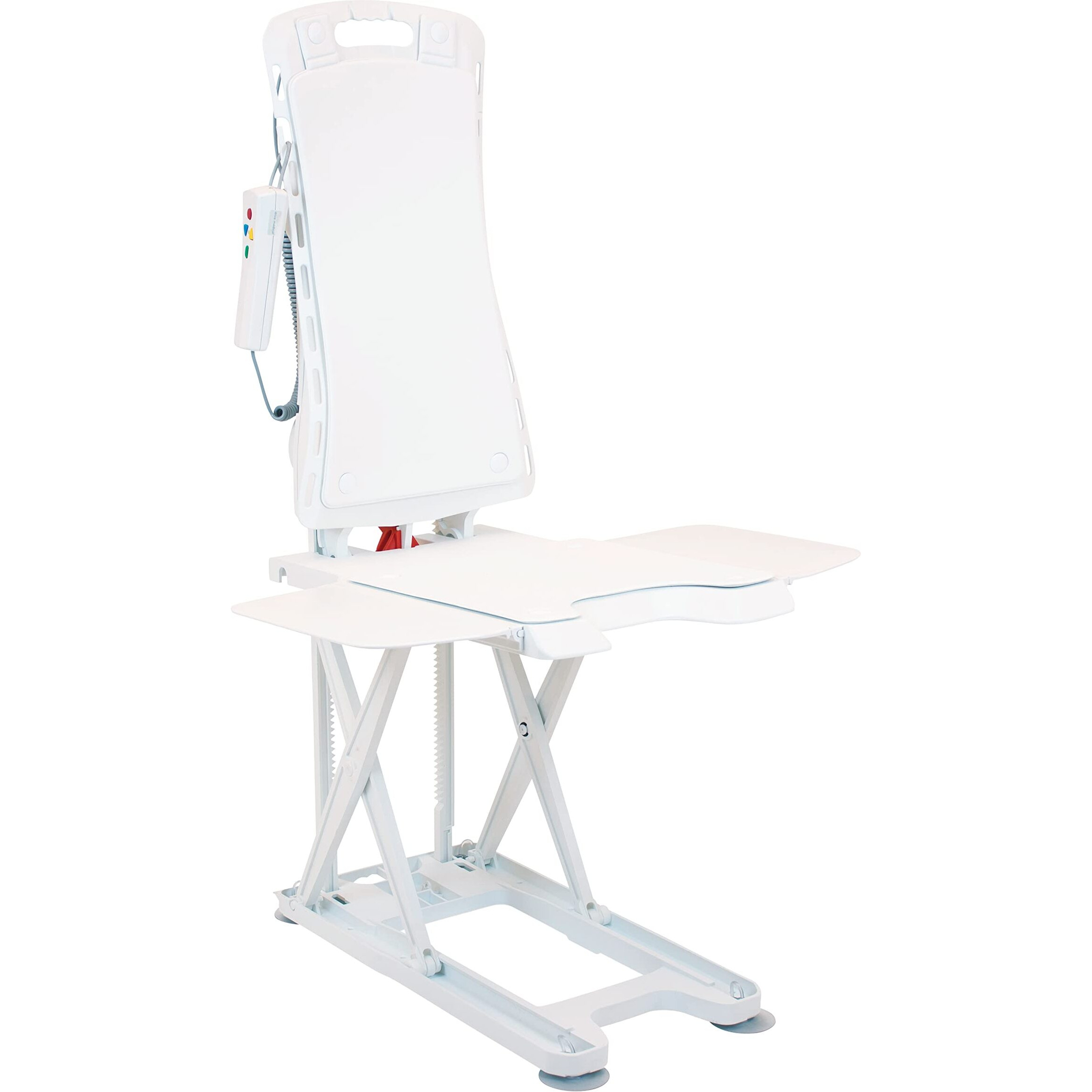 Drive Medical Bellavita Dive Bath Lift Chair, Reclining Electric Auto Bath Lifter & Tub Chair Lift, Bathtub Seat Transfer Chair with Open Seat Design, White