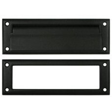 8.87 in. Mail Slot with Interior Frame, Black - Solid