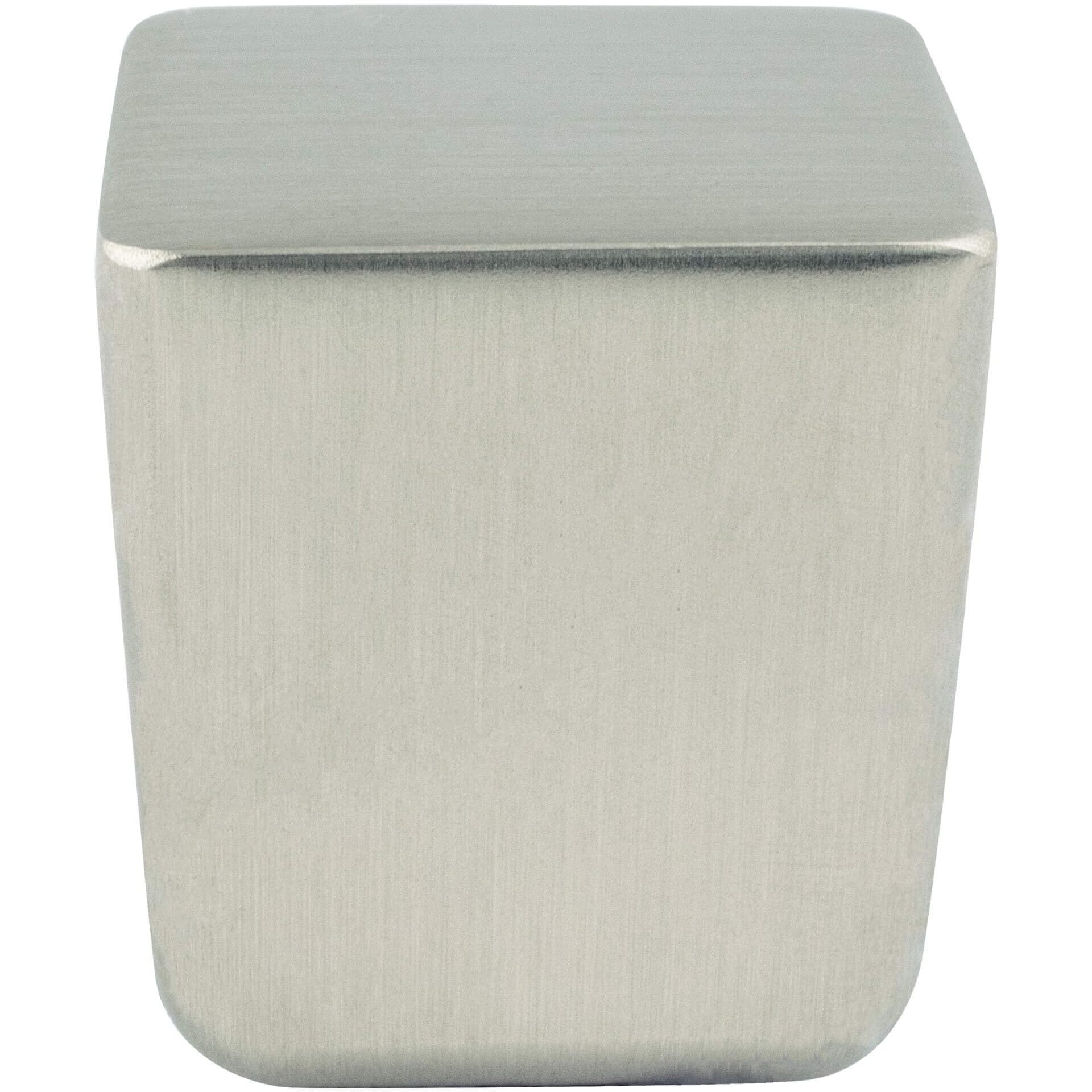 Mini Zinc Square Knob Brushed Nickel - Large