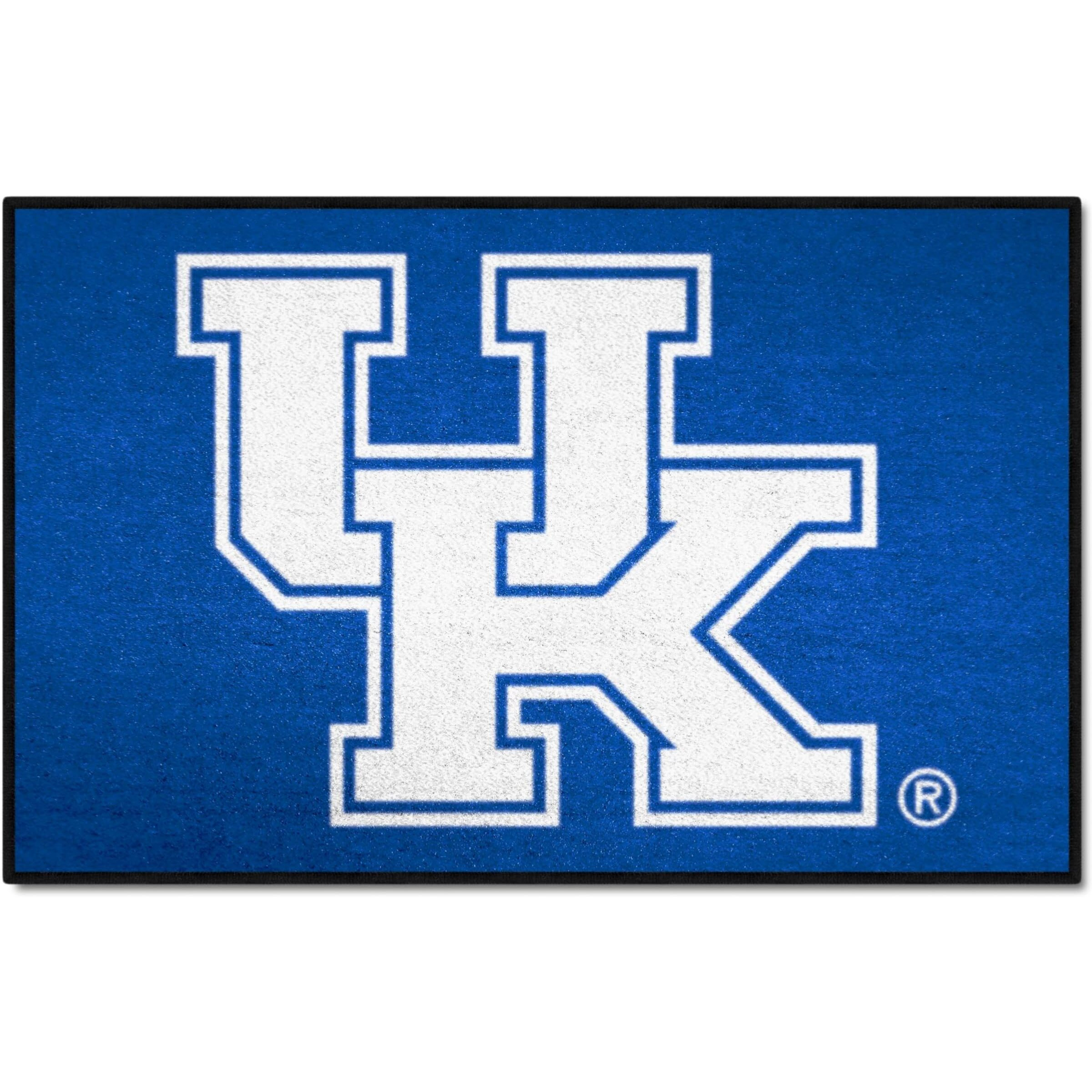 FANMATS NCAA University of Kentucky Wildcats Nylon Face Starter Rug , 19 x30