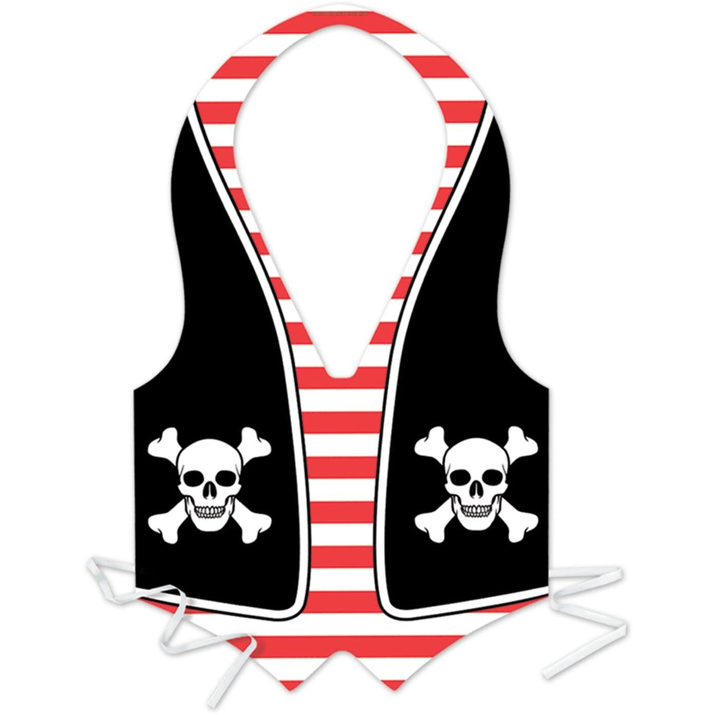 Beistle Plastic Pirate Vest, 48 Pieces Per Package