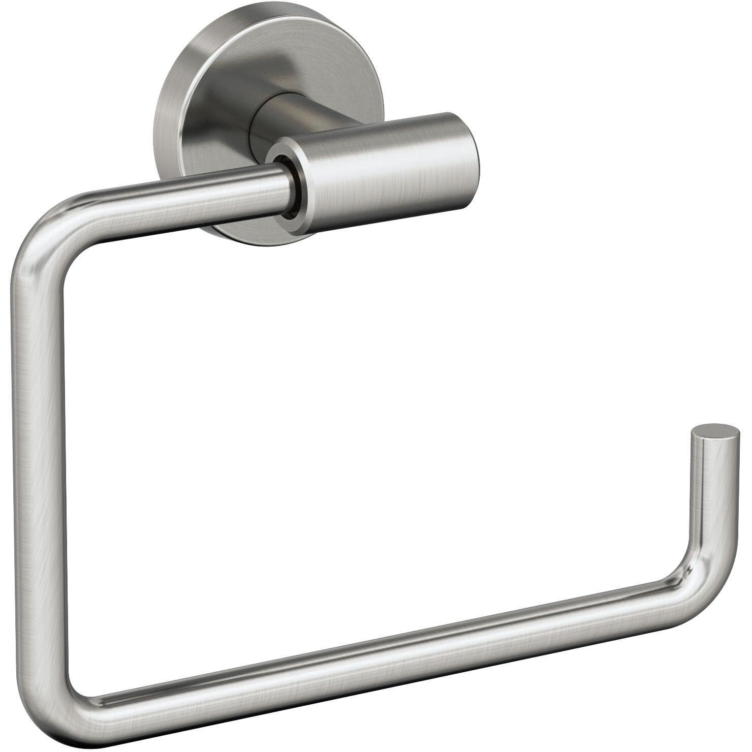 Amerock BH26541SS | Stainless Steel Towel Ring | 6-7/16 in (164 mm) Length Towel Holder | Arrondi | Hand Towel Holder for Bathroom Wall | Small Kitchen Towel Holder | Bath Accessories