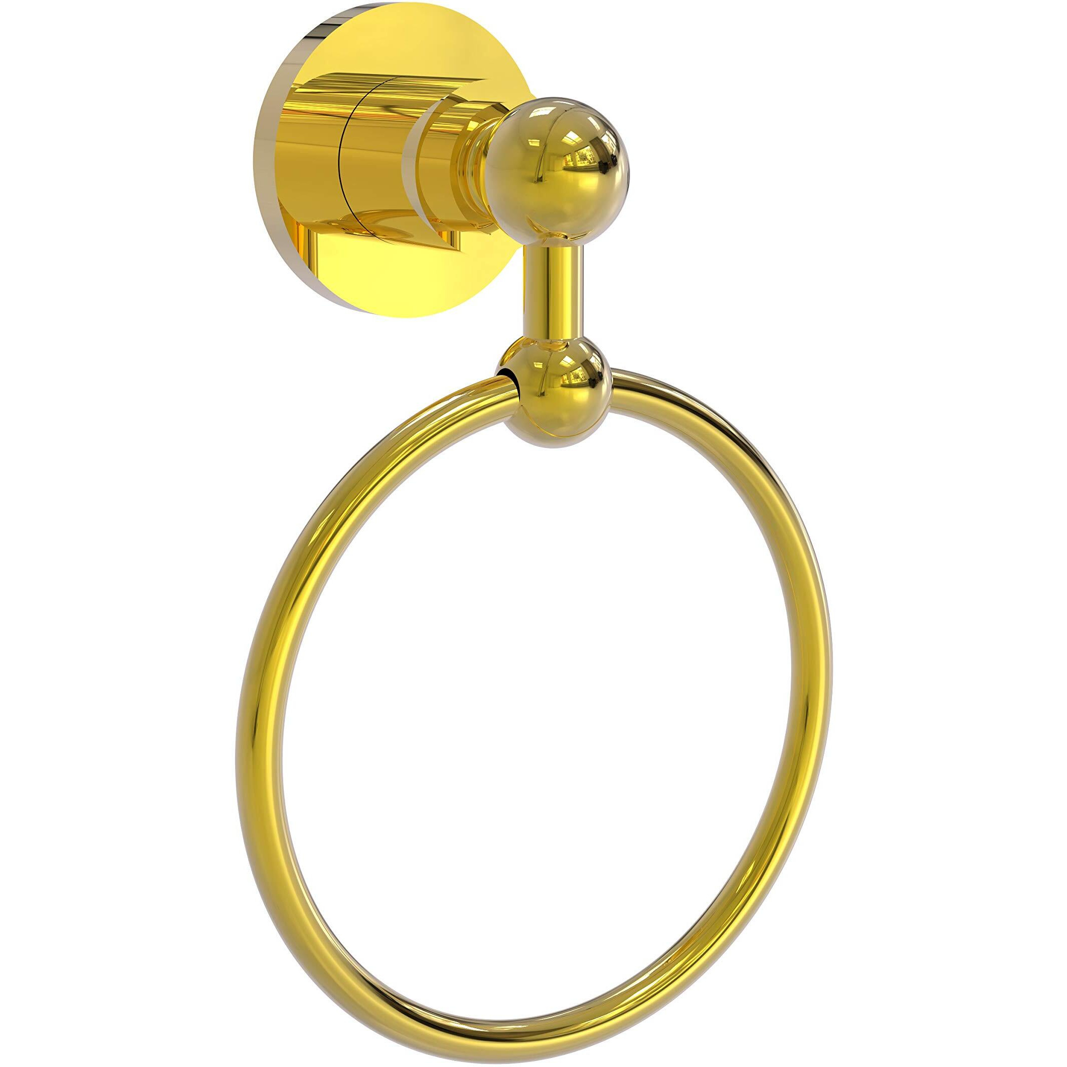 Allied Brass AP-16 Astor Place Collection Towel Ring, Polished Brass