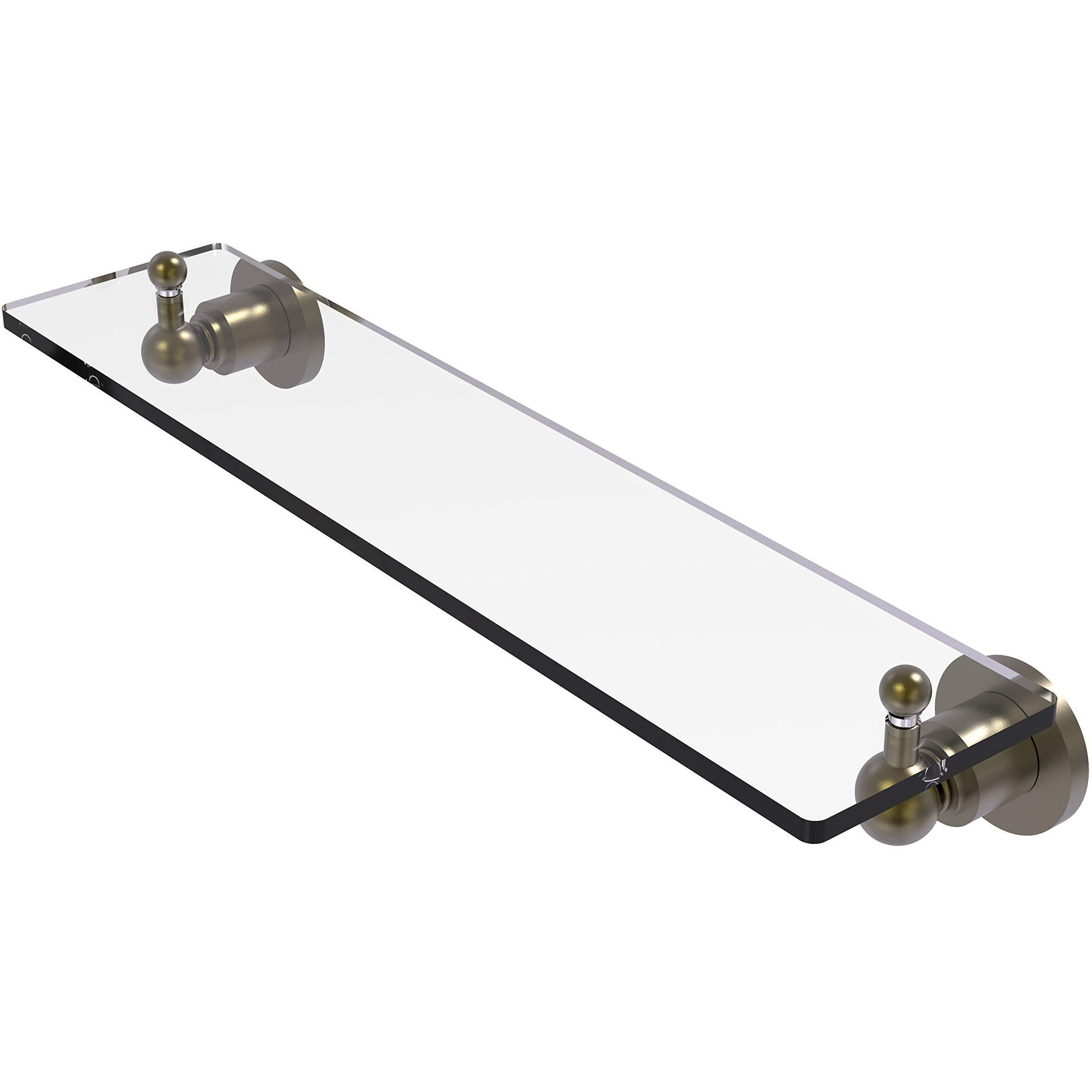 Allied Brass AP-1/22 Astor Place 22 inch Vanity Beveled Edges Glass Shelf, Antique Brass