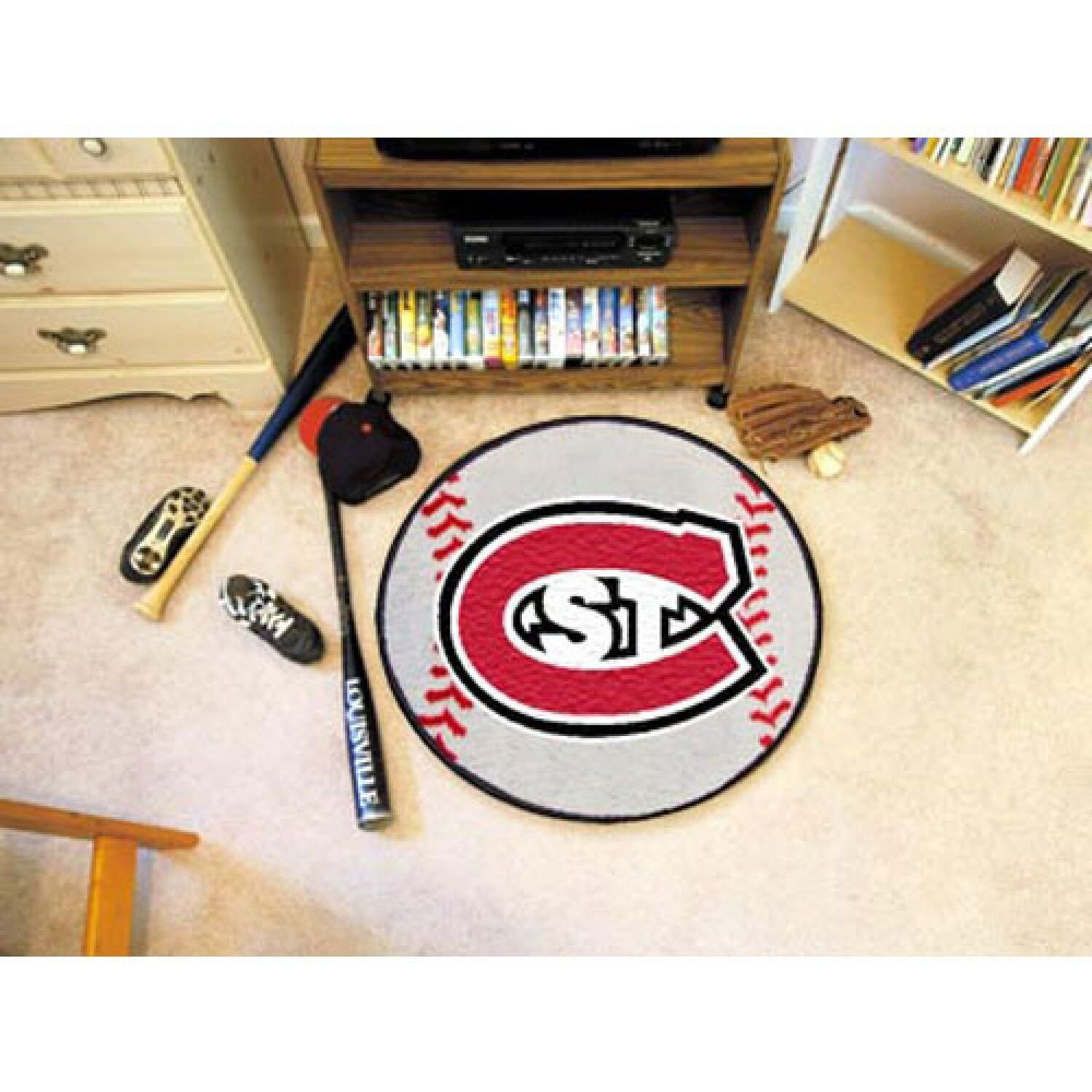 Fanmats St. Cloud State University Baseball Mat/27 Diameter