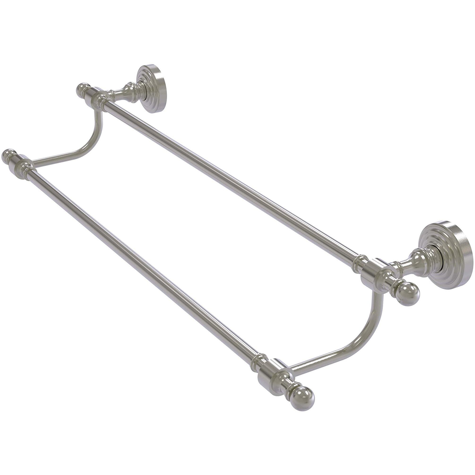 Allied Brass RW-72/24 Retro Wave Collection 24 Inch Double Towel Bar, Satin Nickel