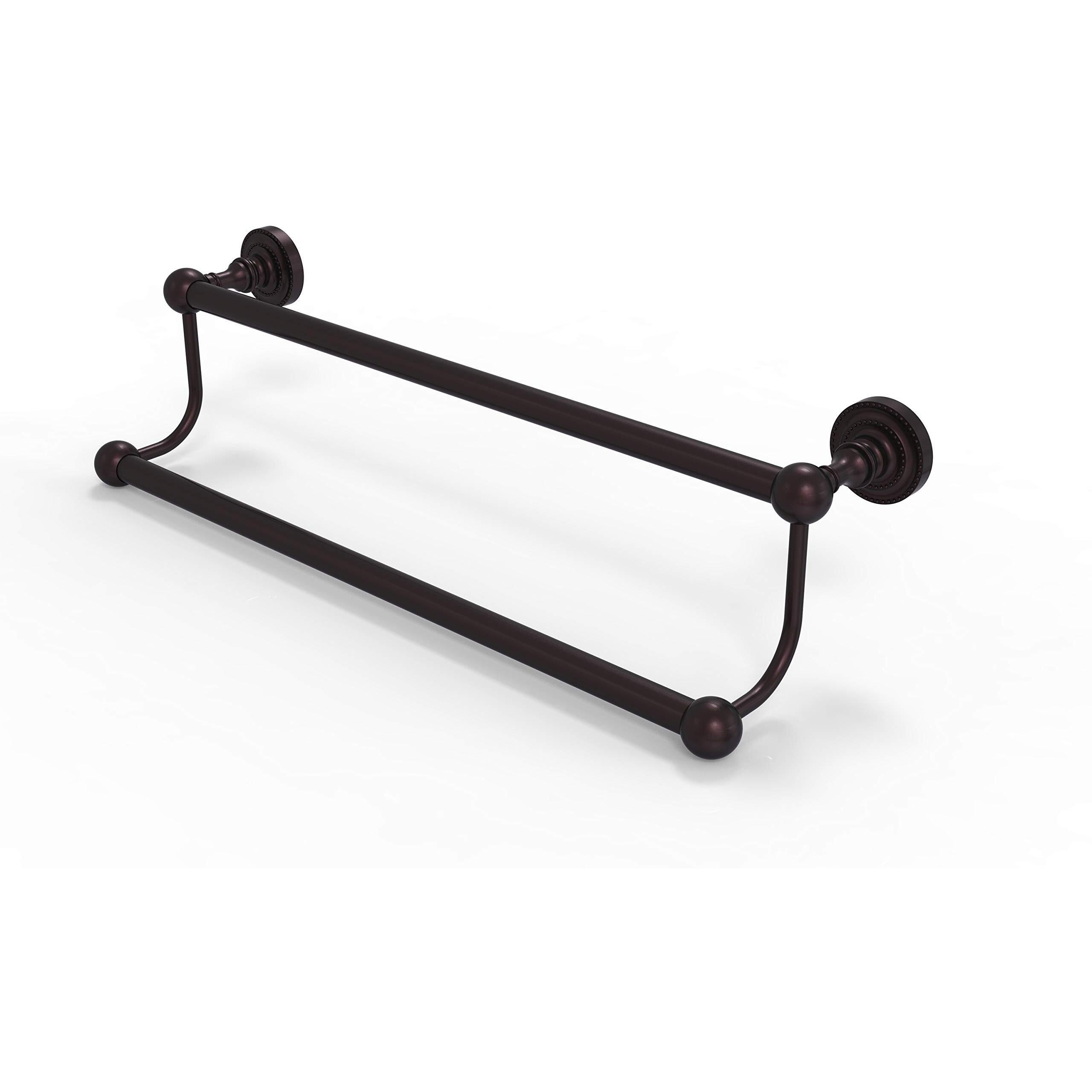 Allied Brass DT-72/24 Dottingham Collection 24 Inch Double Towel Bar, Antique Bronze