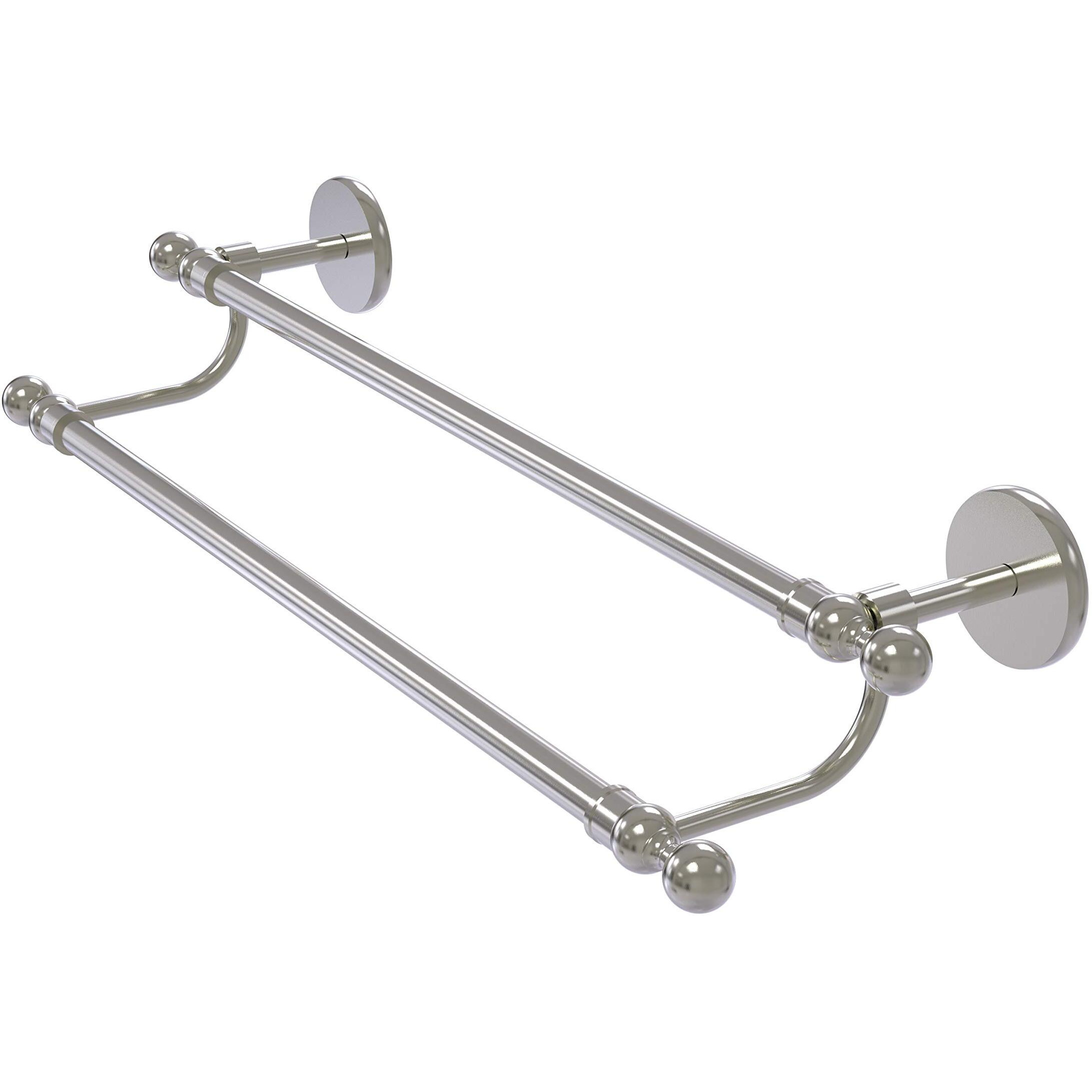 Allied Brass 1072/24 Skyline Collection 24 Inch Double Towel Bar, Satin Nickel