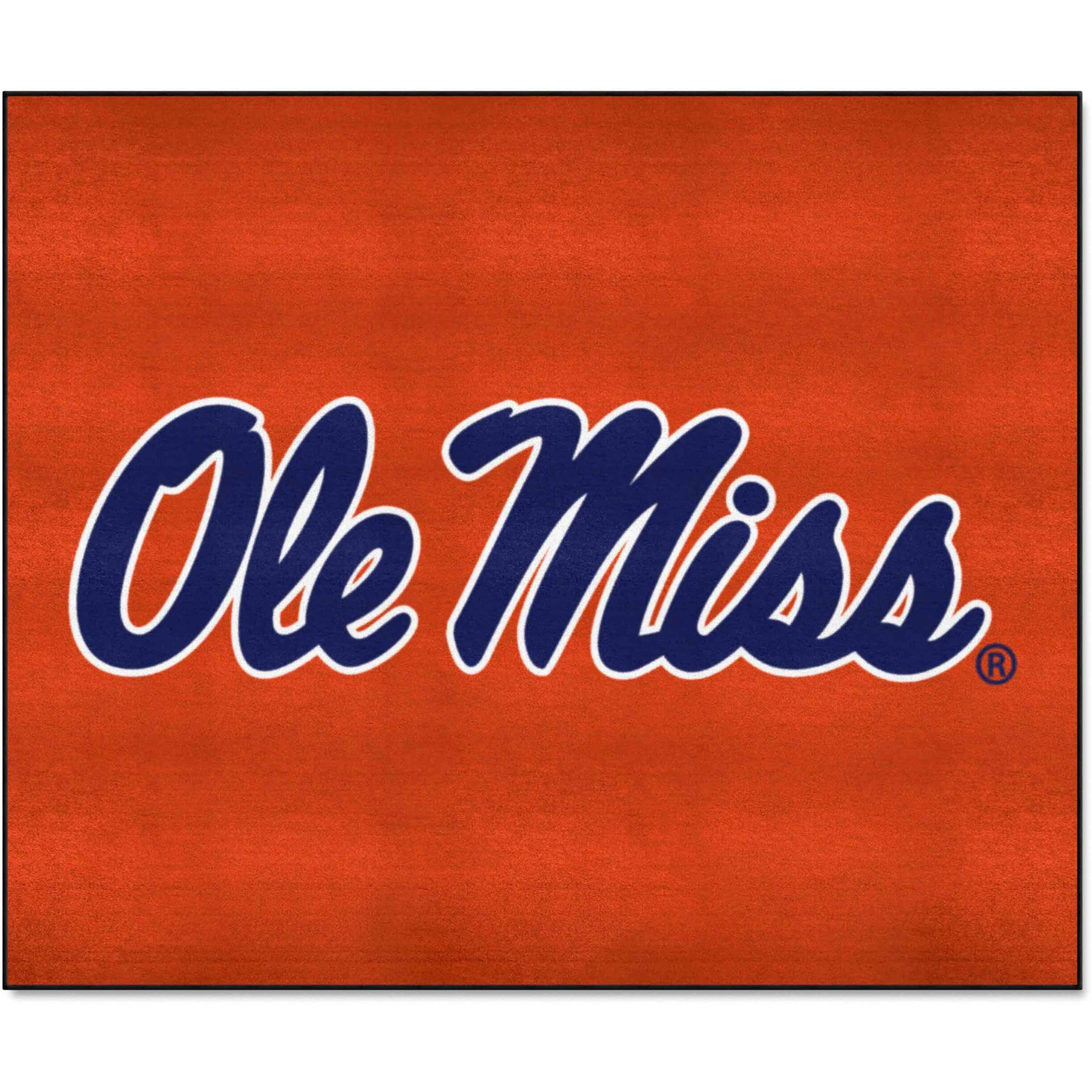 FANMATS 5131 Ole Miss Rebels Tailgater Rug - 5ft. x 6ft. Sports Fan Area Rug, Home Decor Rug and Tailgating Mat - Red