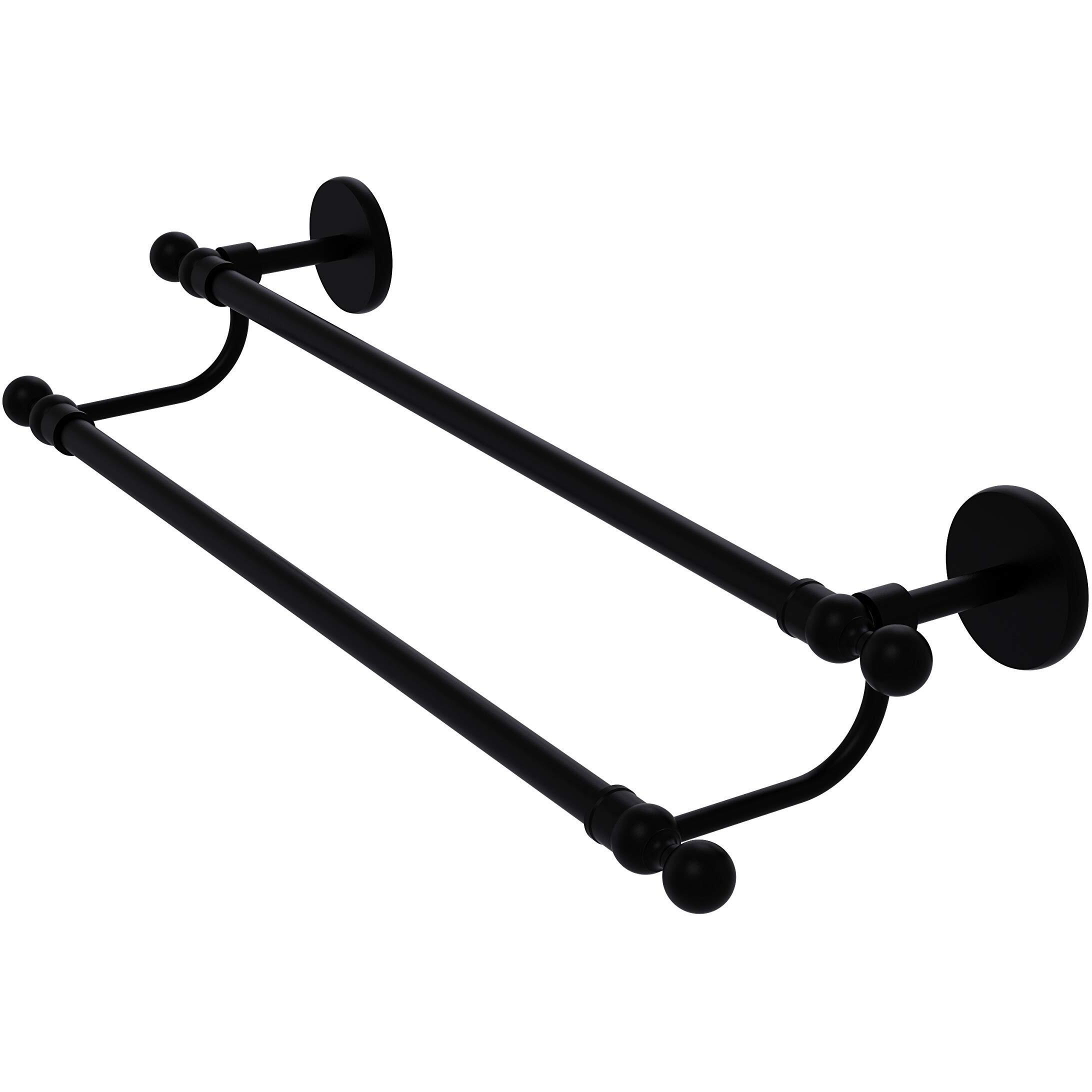 Allied Brass 1072/24 Skyline Collection 24 Inch Double Towel Bar, Matte Black