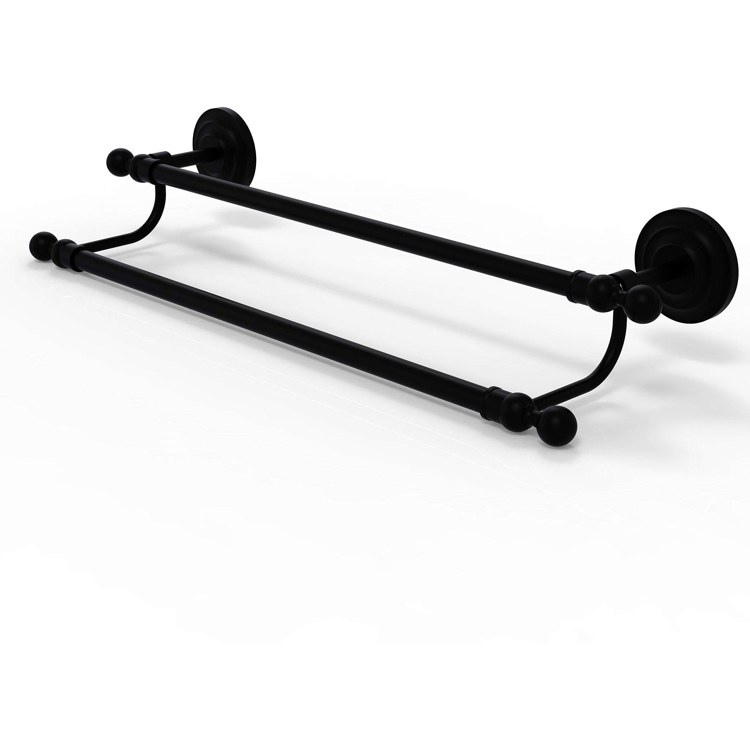 Allied Brass QN-72/36 Que Collection 36 Inch Double Towel Bar, Matte Black