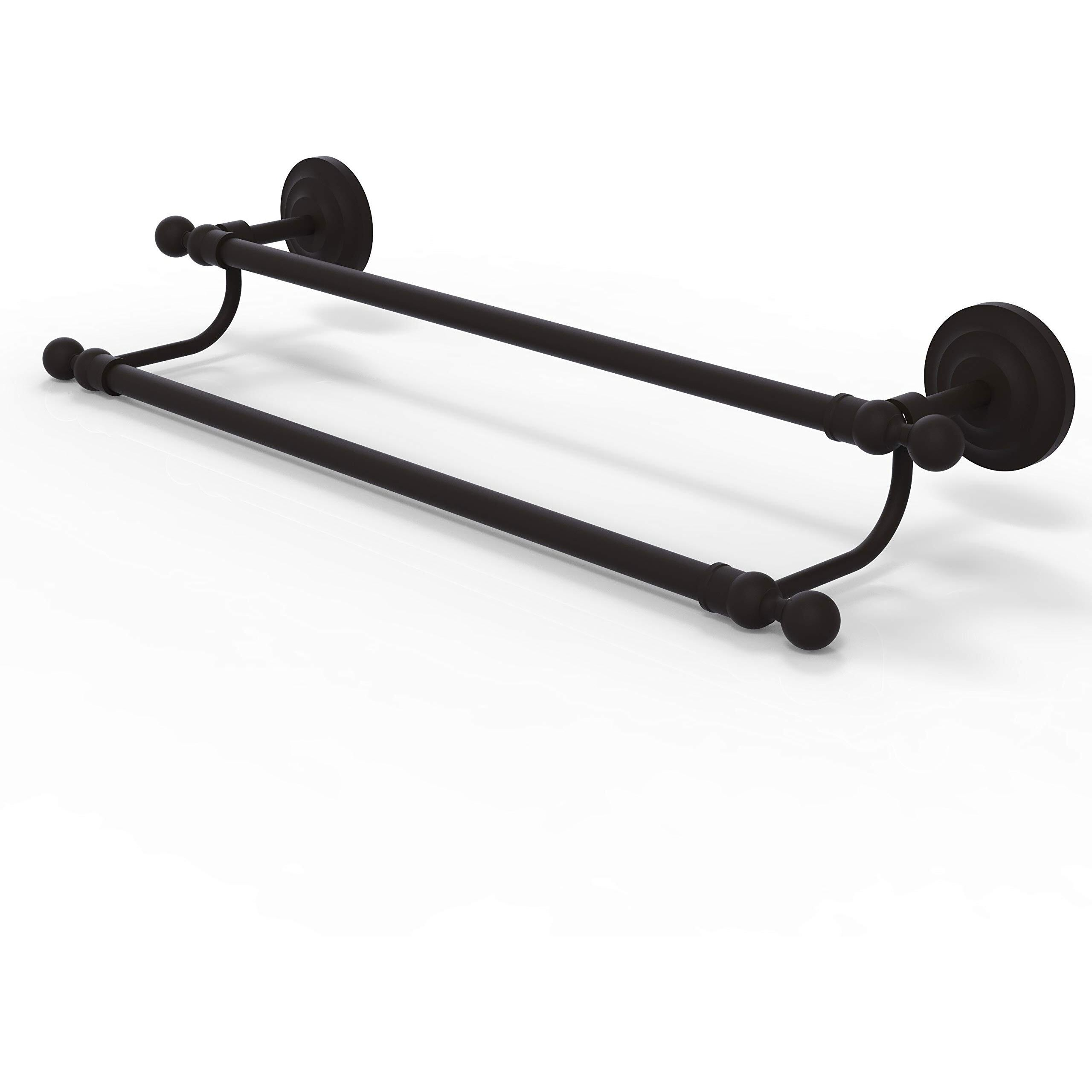 Allied Brass QN-72/30 Que Collection 30 Inch Double Towel Bar, Oil Rubbed Bronze