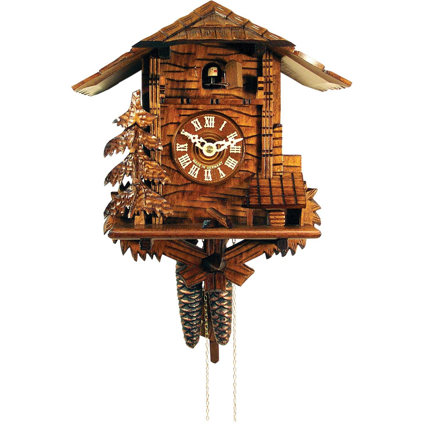 Alexander Taron Importer 437HV Engstler Weight-Driven Cuckoo Clock-Full Size-11 H x 10.75  W x 6.25  D, Bron