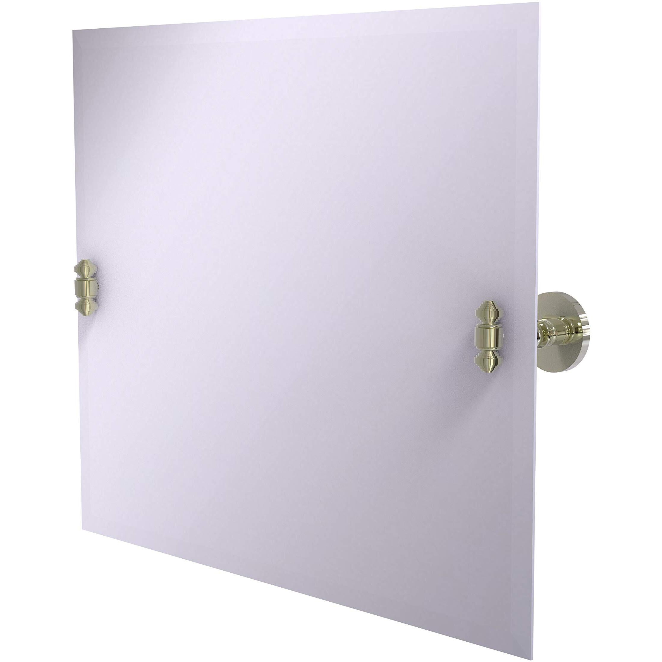 Allied Brass SB-93 Frameless Landscape Rectangular Tilt Beveled Edge Wall Mirror, Polished Nickel