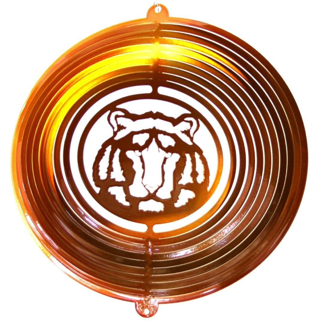 Stainless Steel Tiger Head - 12 Inch Wind Spinner, Copper