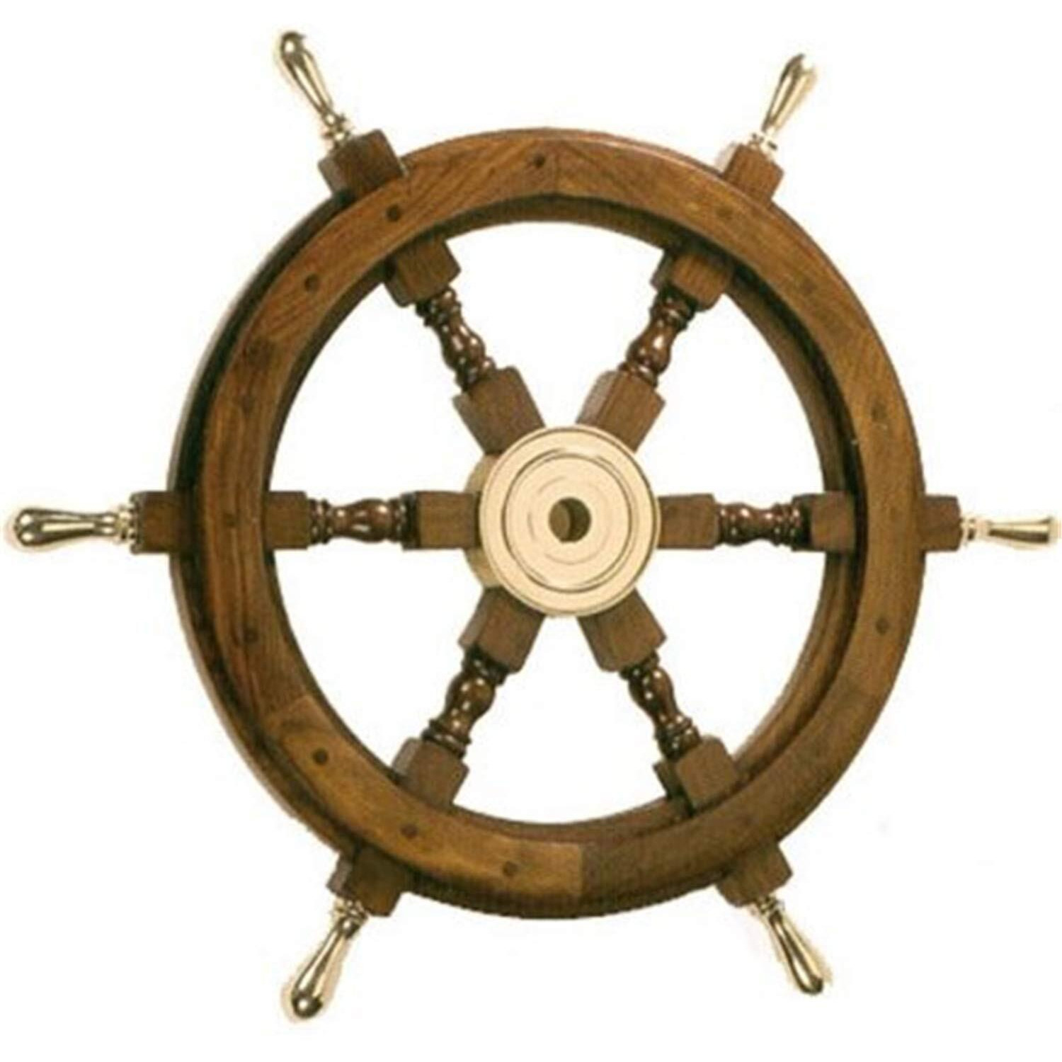 Old Modern Handicrafts 30-Inch Ship Wheel - Fully Assembled Exquisite Nautical Dcor for Home & Office - 30.0L x 30.0W x 2.0H Inches